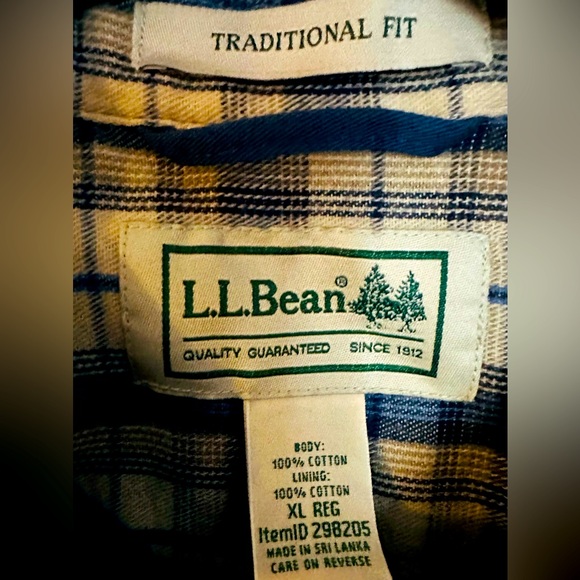 LL Bean men’s button up lightweight jacket NWOT, XL REGULAR 100% Cotton - Picture 2 of 6